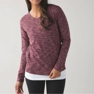 Lululemon & Go City Pullover Sz 10 Heathered Red